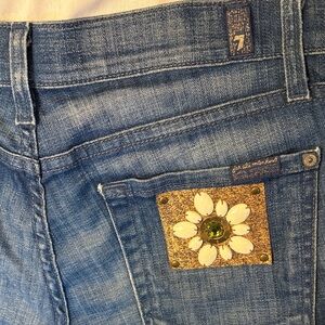 7 For All Mankind Women's Indigo Boot Cut Jeans